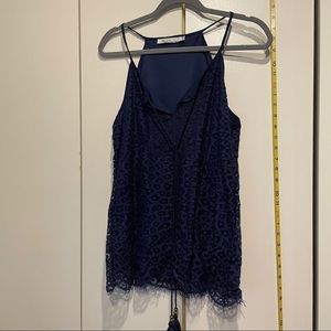 Dark blue lace top